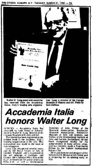 Accademia Italia honors Walter Long