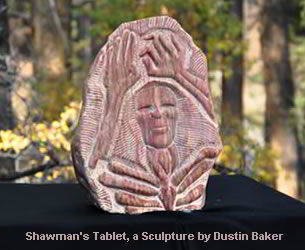 Shawman's Tablet is a sculpture by Dustin Baker